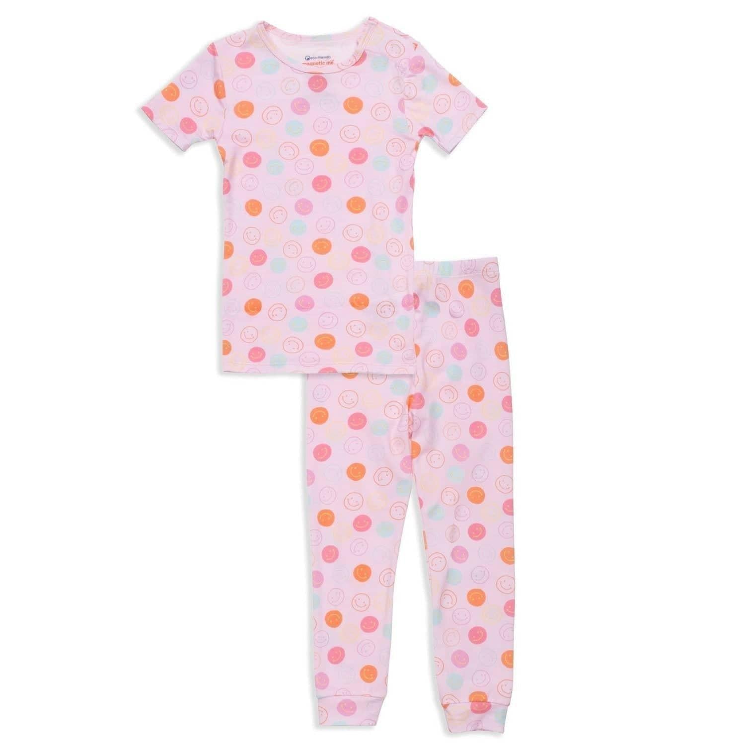 pink smile modal magnetic no drama pajama short sleeve set - re-loved