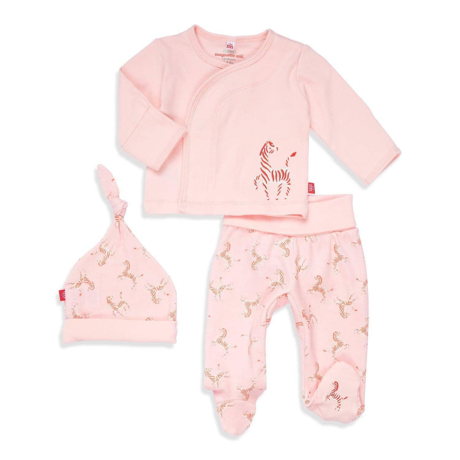 game for play organic cotton magnetic kimono | pink - re-loved