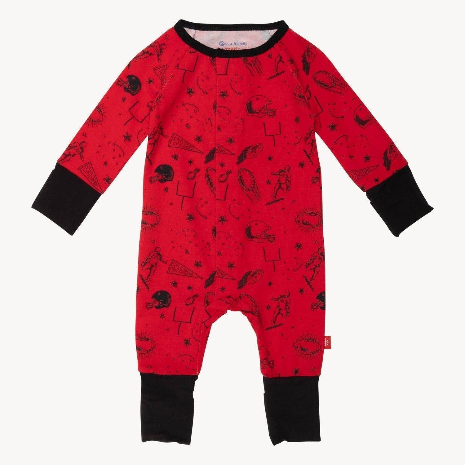 red game day modal magnetic convertible grow with me coverall - re-loved