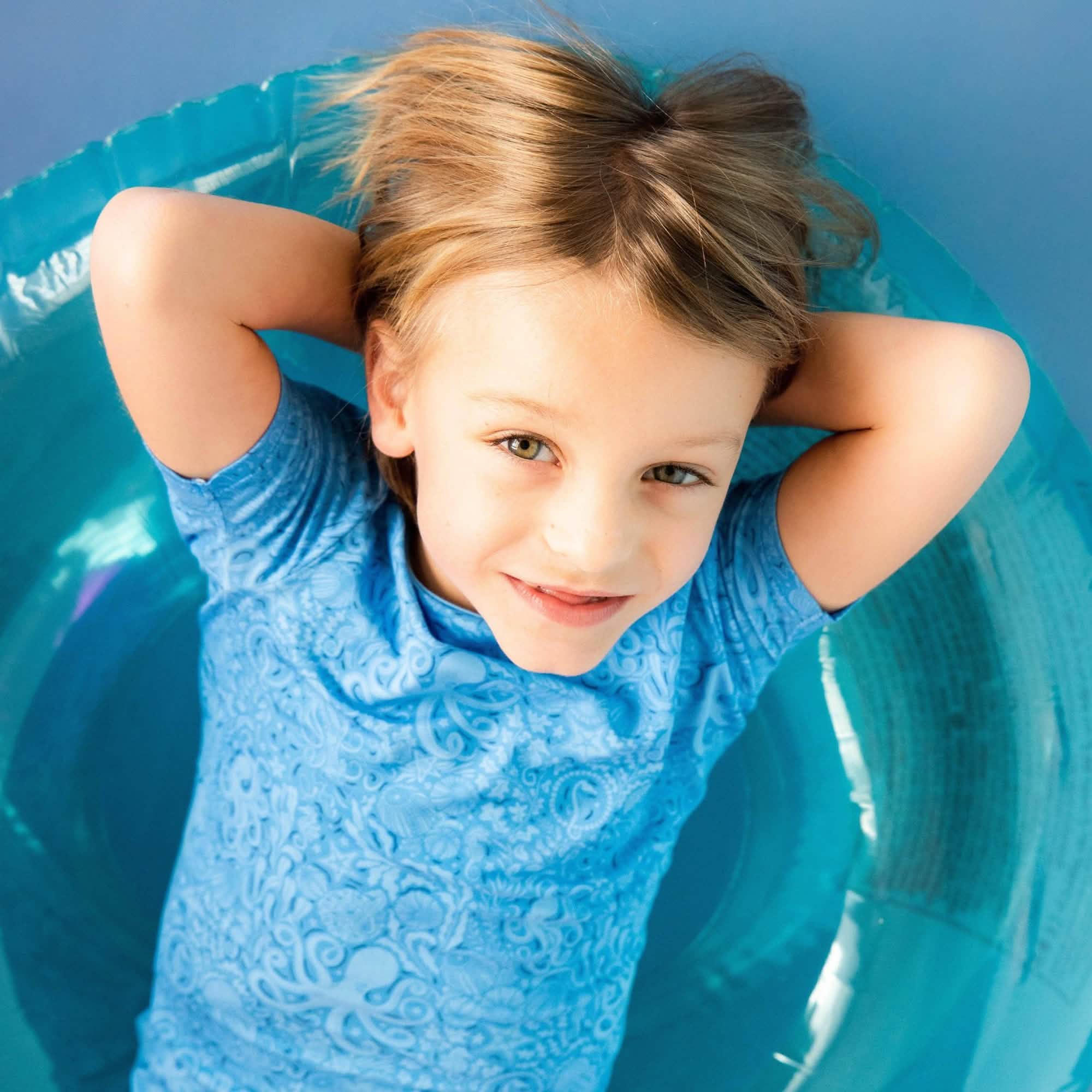 seas the day blue modal magnetic no drama pajama shortie set - re-loved