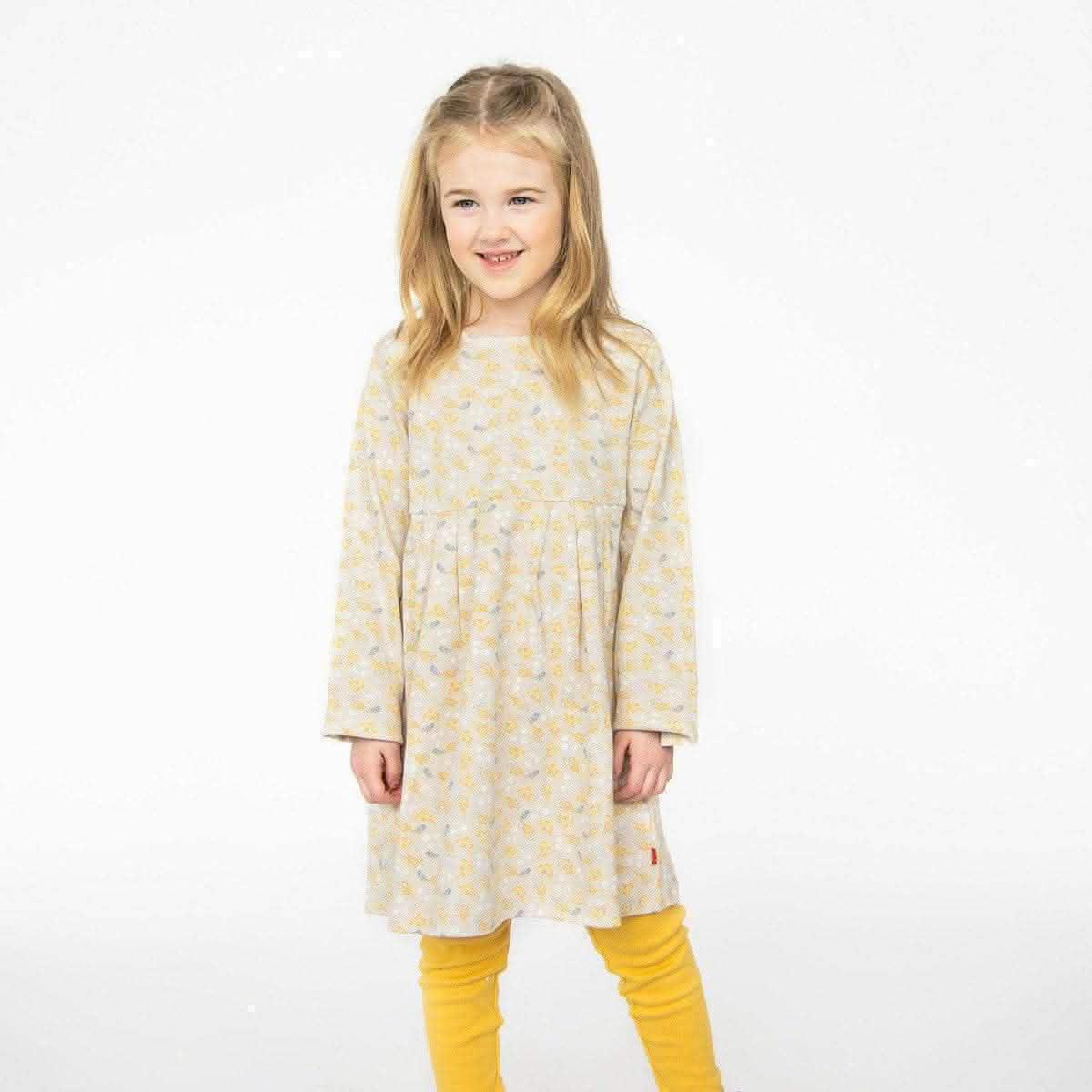 logan organic cotton magnetic easy peasy dress + legging set - re-loved