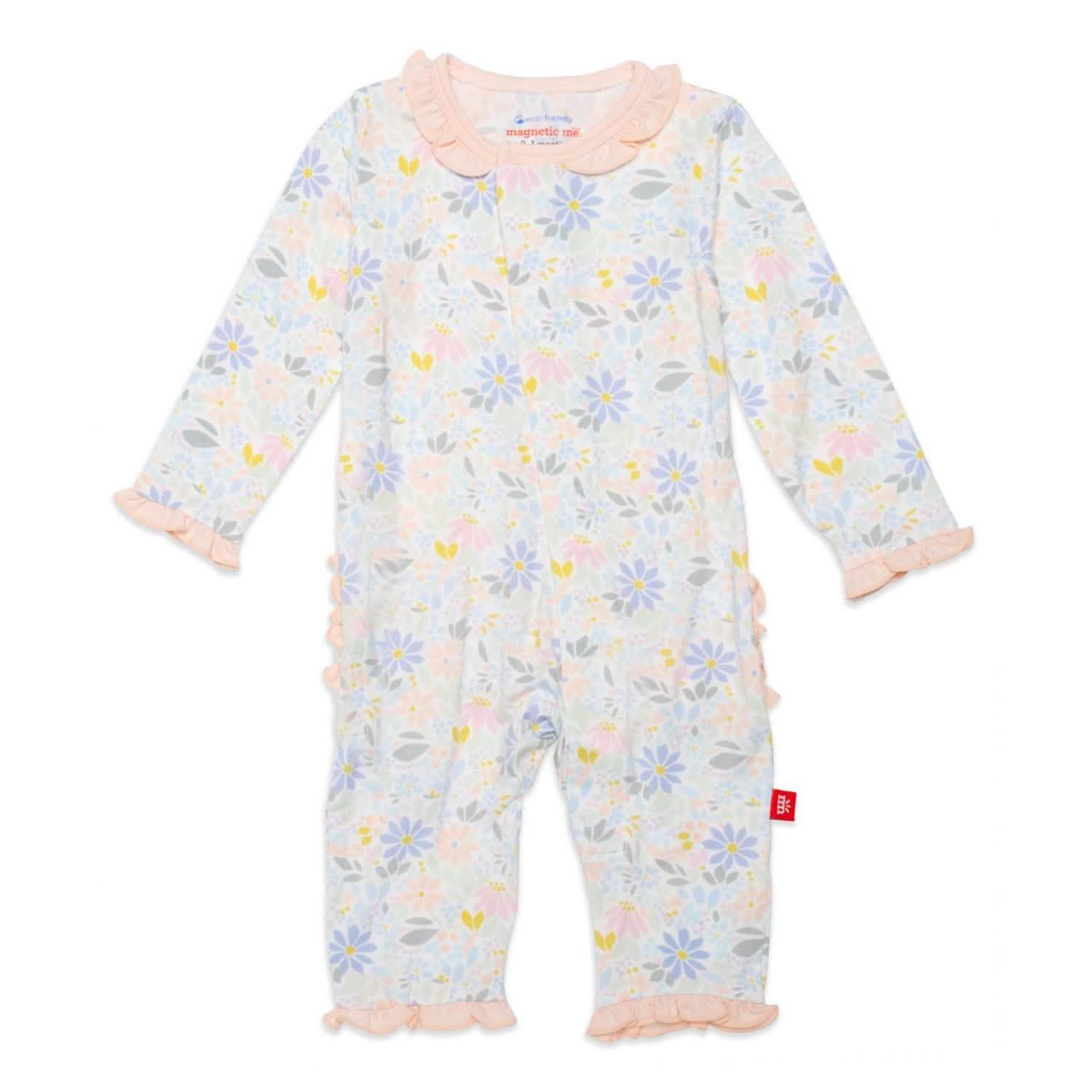 darby modal magnetic fuss free coverall with ruffles - re-loved