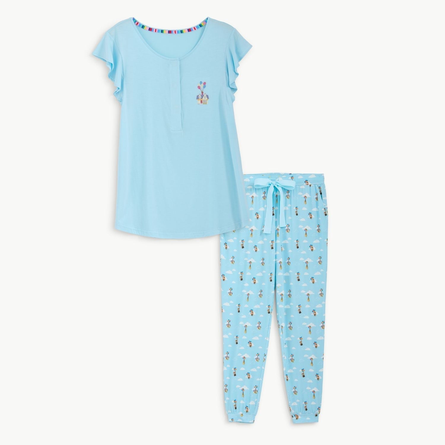 women's up modal magnetic short sleeve jogger set