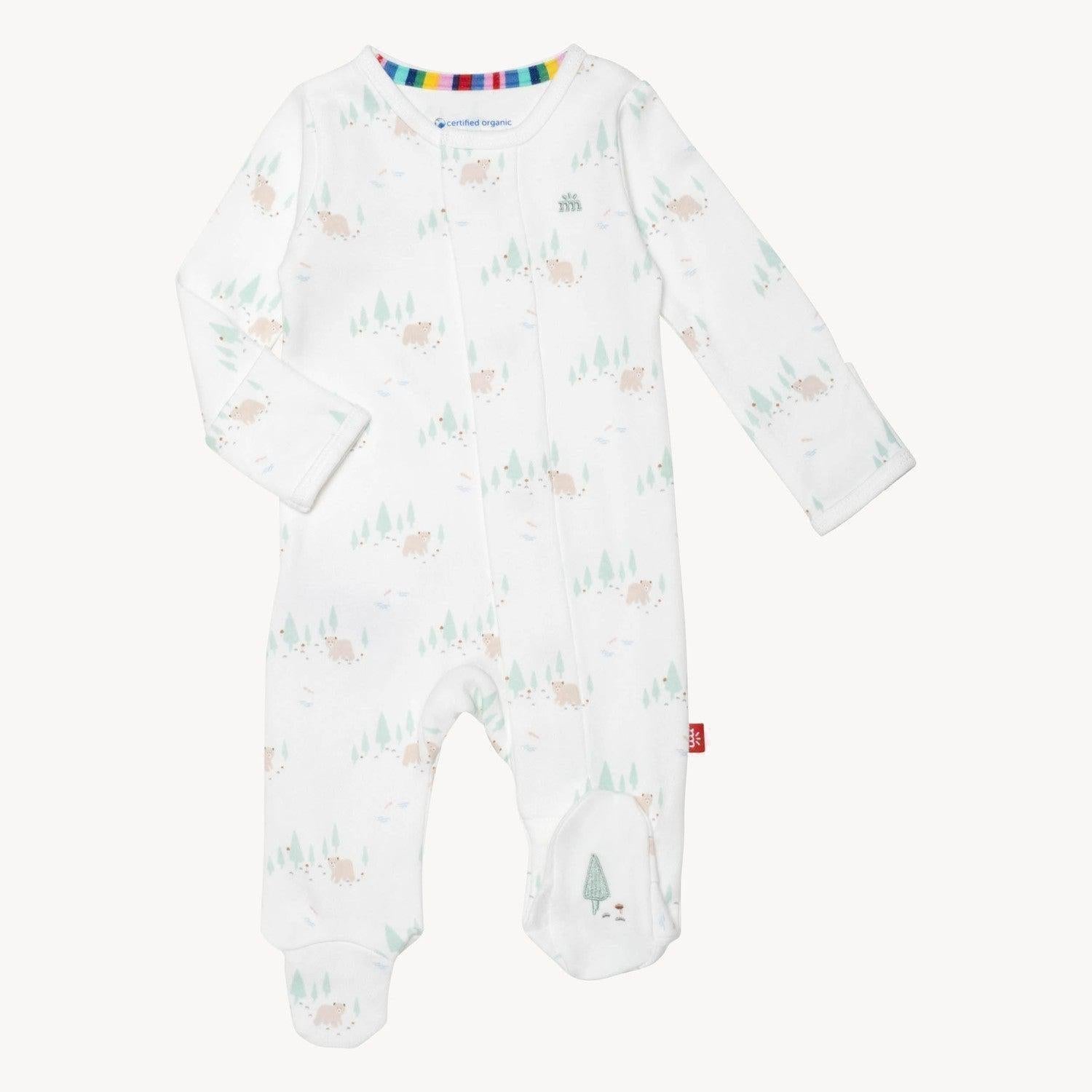babe in the woods organic cotton magnetic parents favorite footie - re-loved