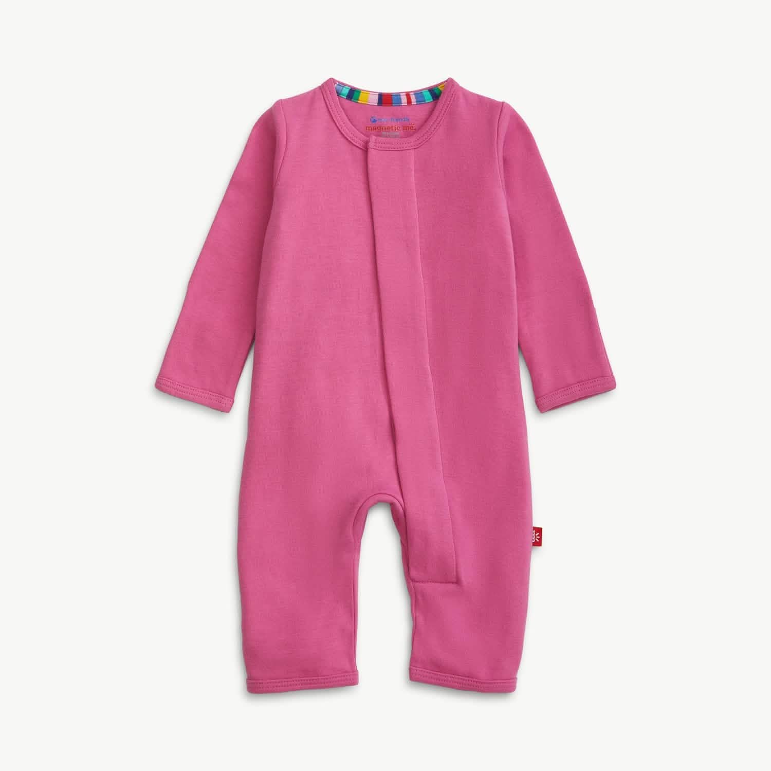 berry wine organic cotton magnetic coverall