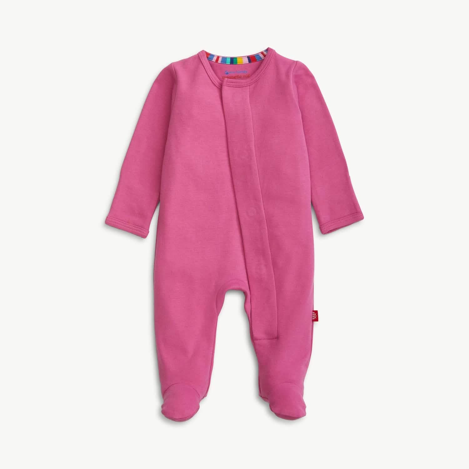 berry wine organic cotton magnetic footie