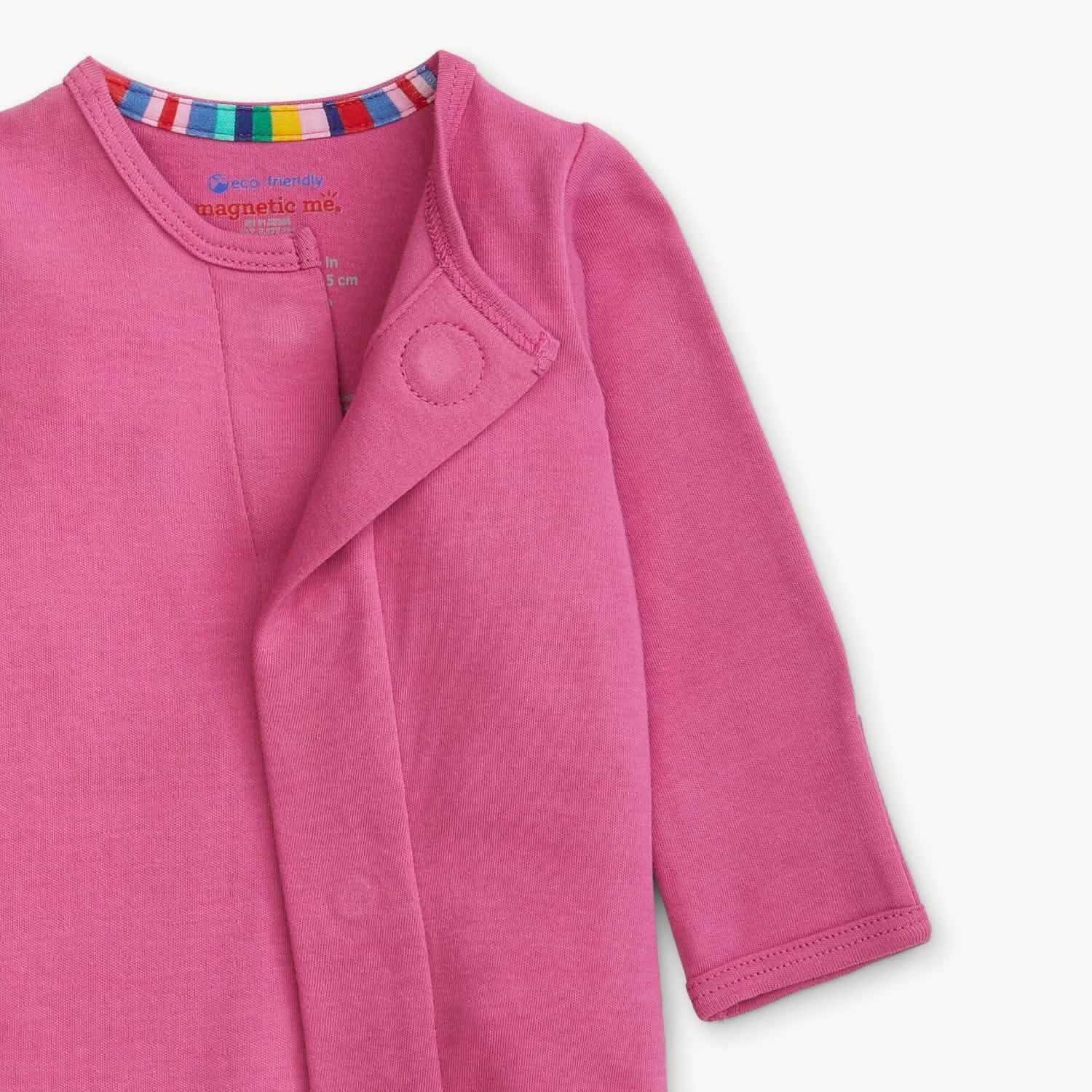 berry wine organic cotton magnetic footie