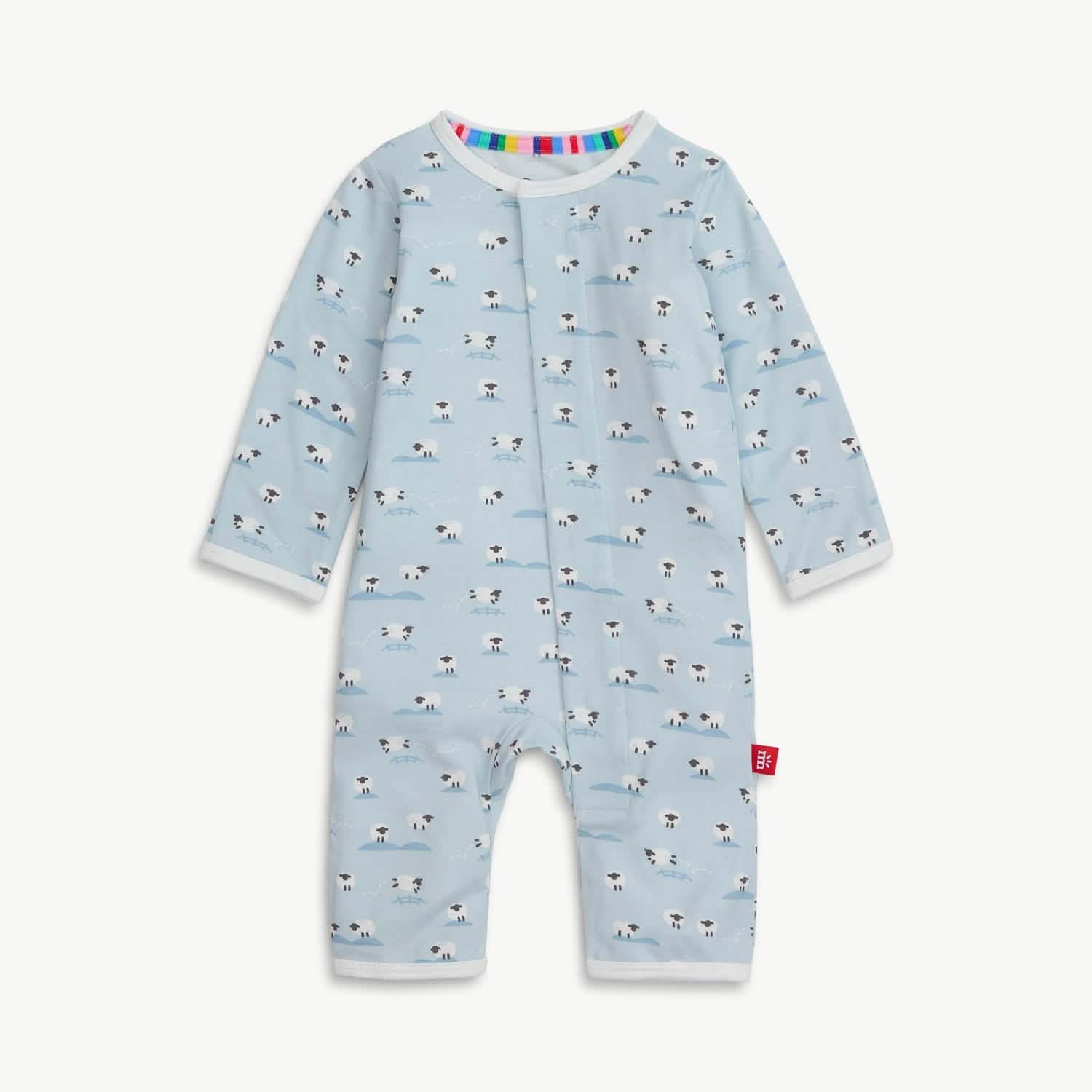 blue baa baa baby modal magnetic fuss free coverall