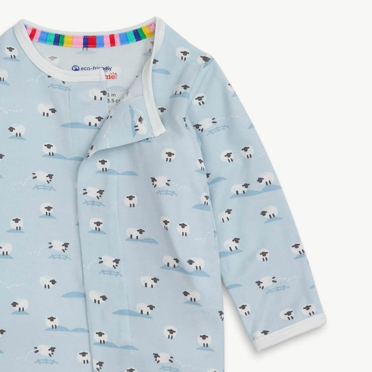 blue baa baa baby modal magnetic fuss free coverall
