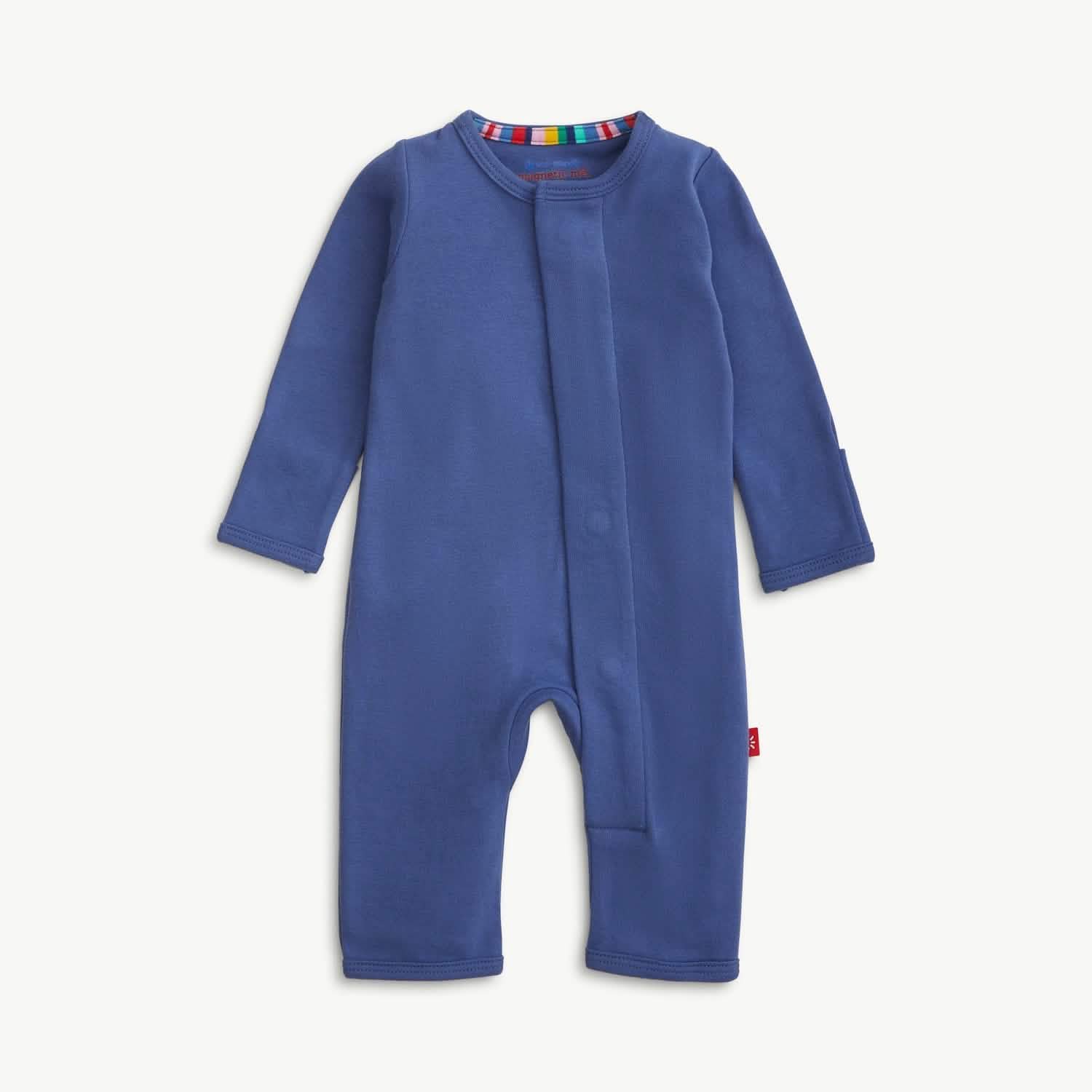 chambray organic cotton magnetic coverall