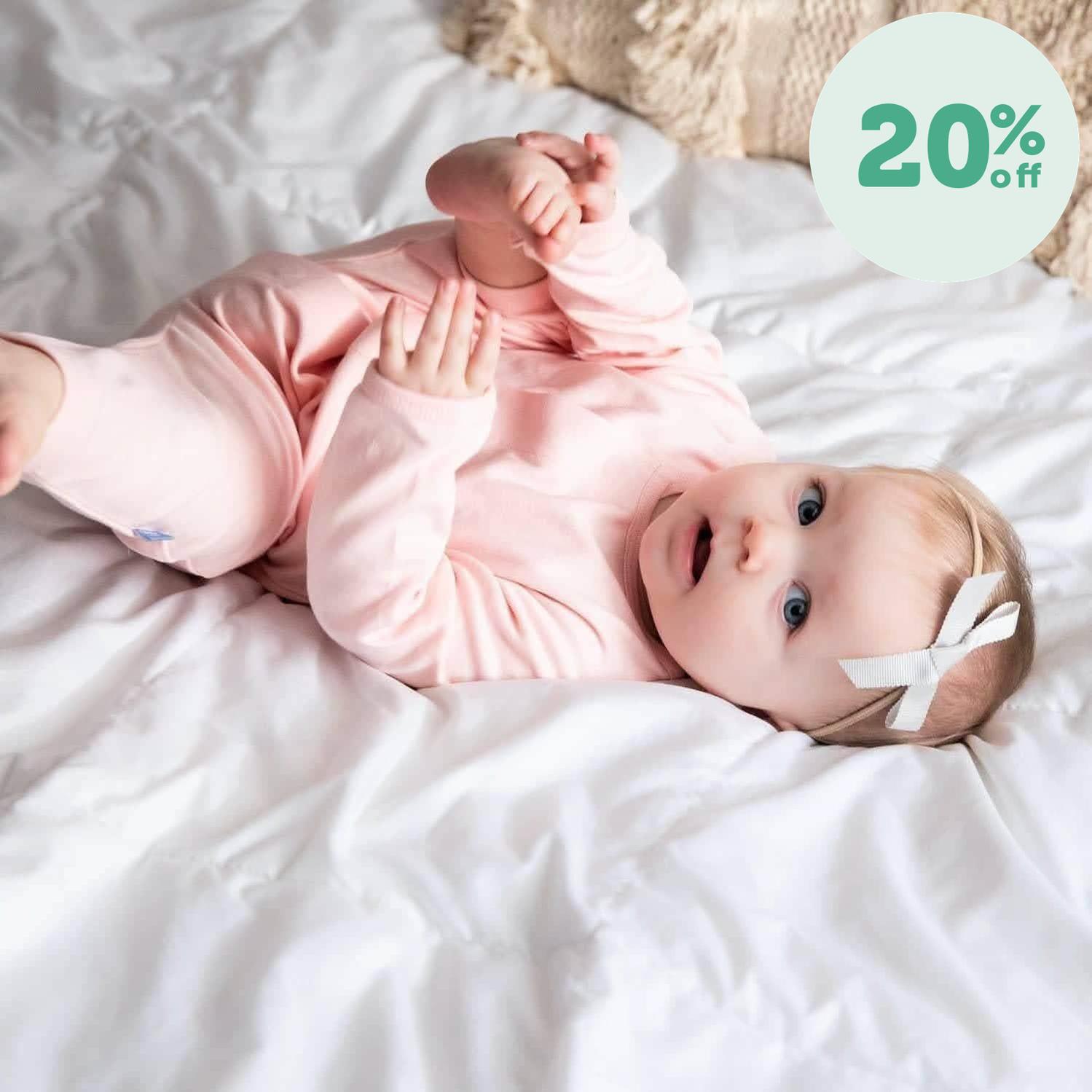 coral pink organic cotton magnetic coverall - re-loved