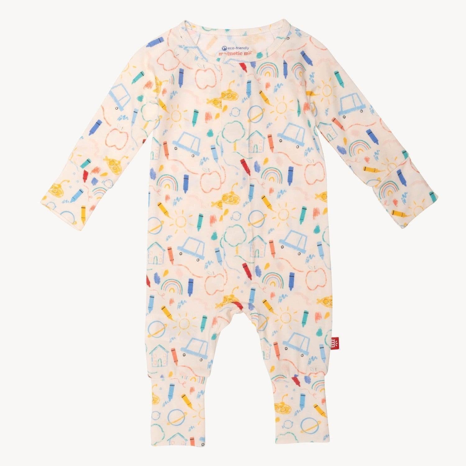 doodle pop modal magnetic convertible grow with me coverall - re-loved