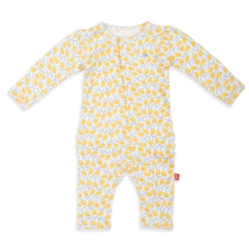 easy peasy lemon squeezy organic cotton magnetic fuss free coverall - re-loved