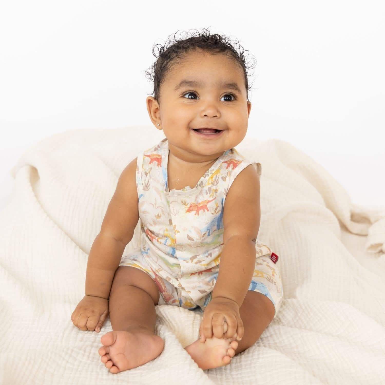 ext-roar-dinary modal magnetic sleeveless romper - re-loved