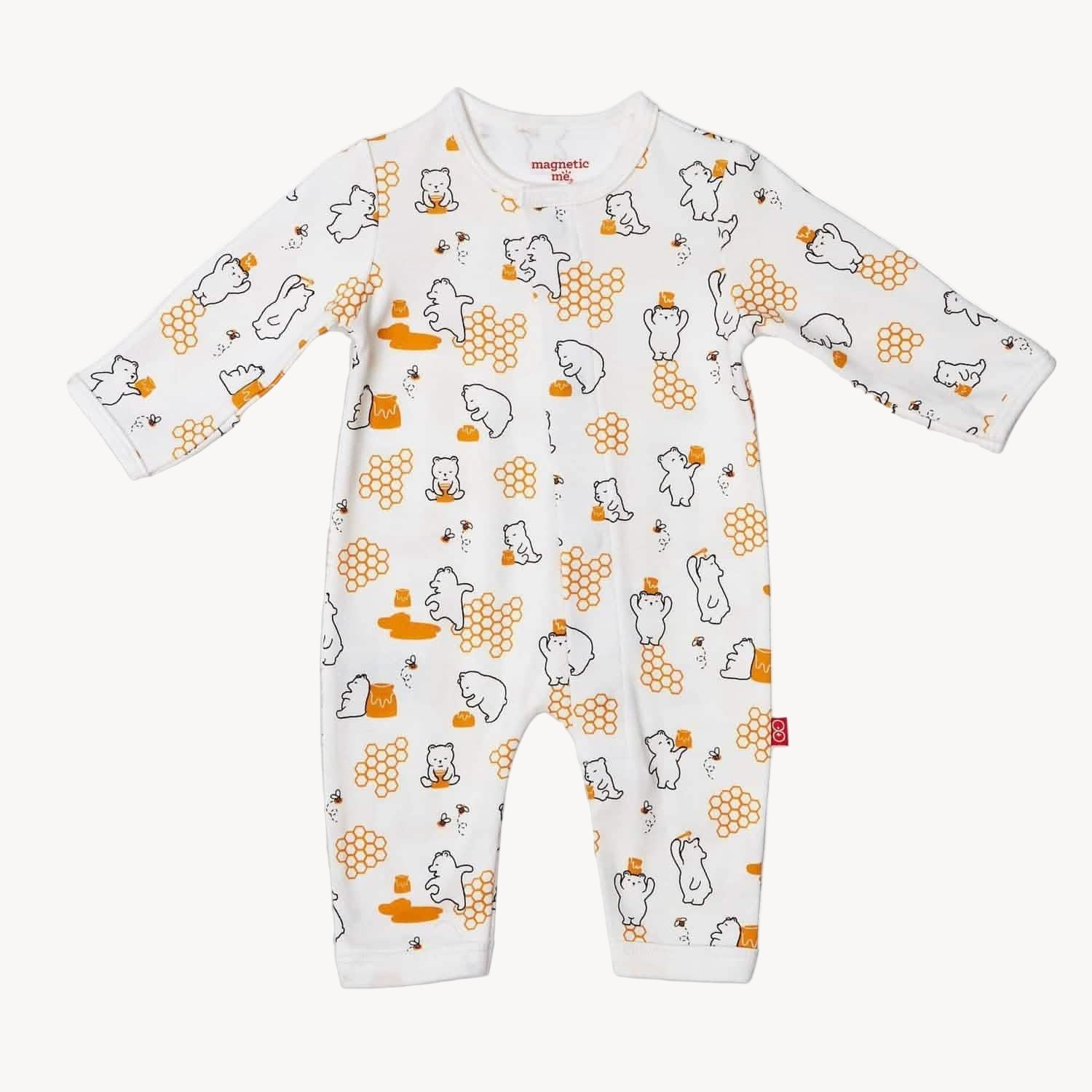 honey bee mine organic cotton magnetic fuss free coverall