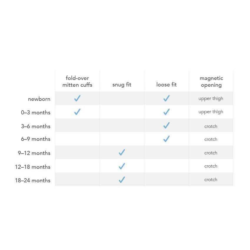 light gray melange organic cotton magnetic footie