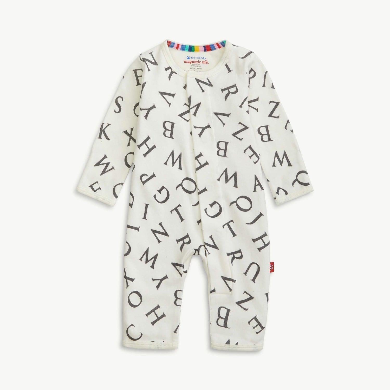 love letters organic cotton magnetic coverall