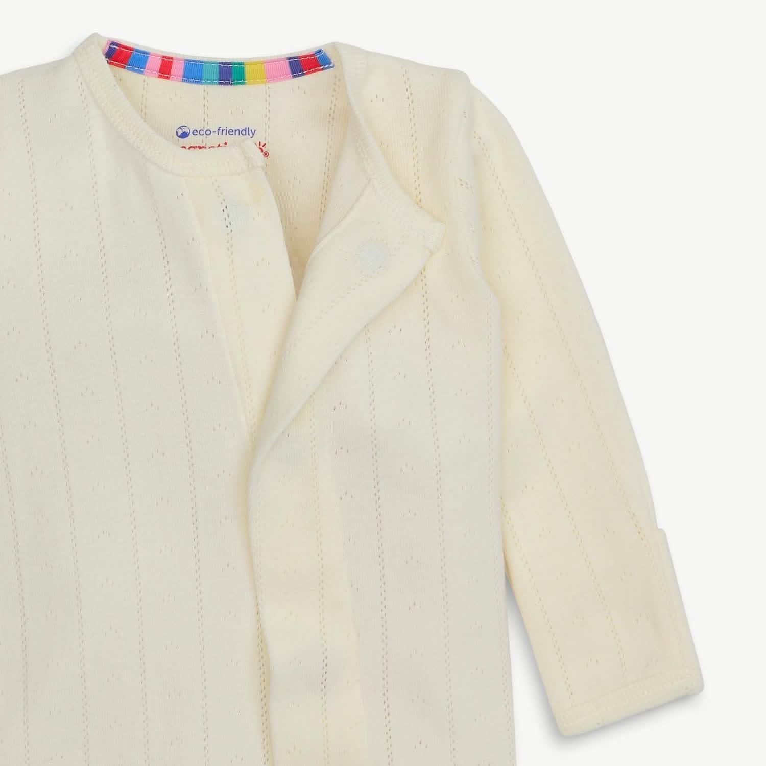 love lines tofu organic cotton pointelle magnetic parent favorite footie