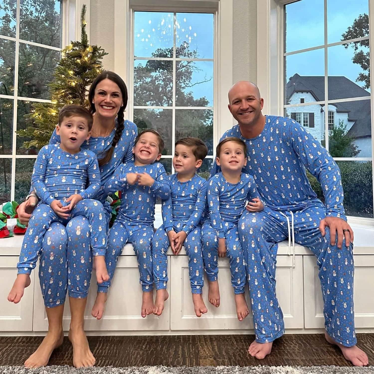 men's snow much fun modal signature long sleeve pajama set