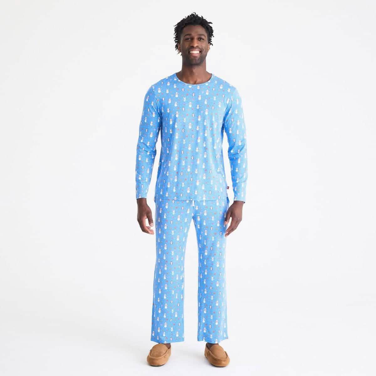 men's snow much fun modal signature long sleeve pajama set