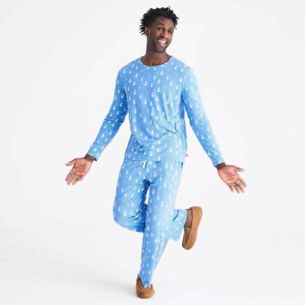 men's snow much fun modal signature long sleeve pajama set
