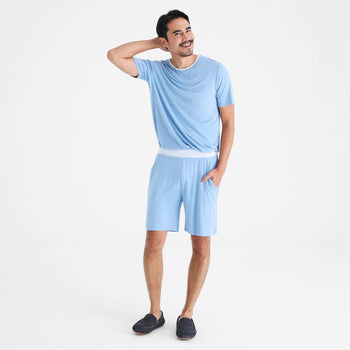 men's winter sky modal dream sleep top + shorts pajama set