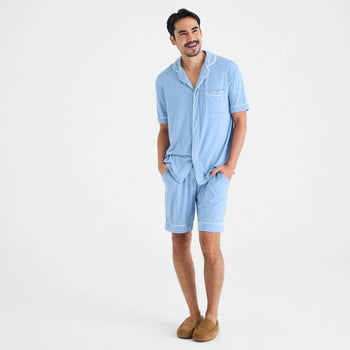 men's winter sky modal magnetic classic with a twist short sleeve pajama set
