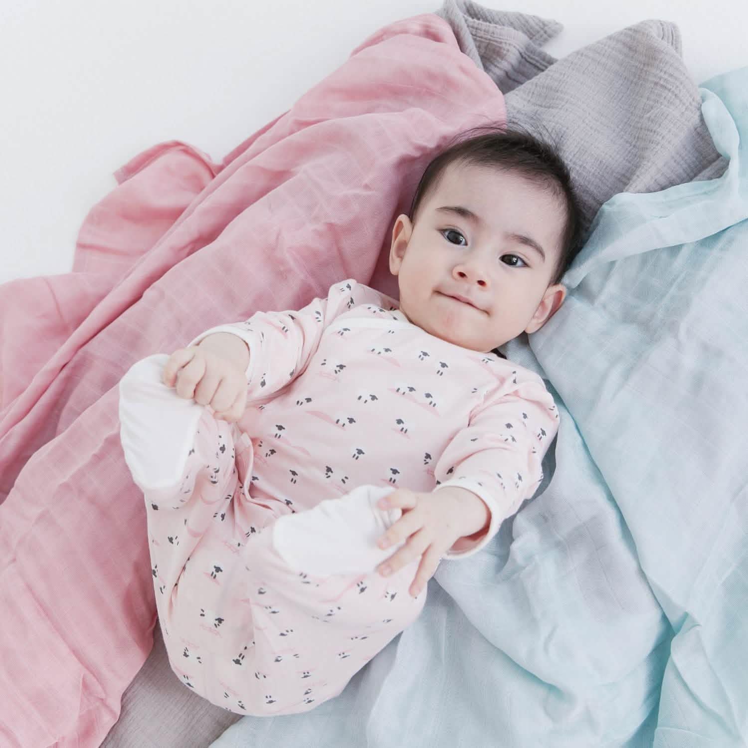 pink baa baa baby modal magnetic take-me-home kimono set