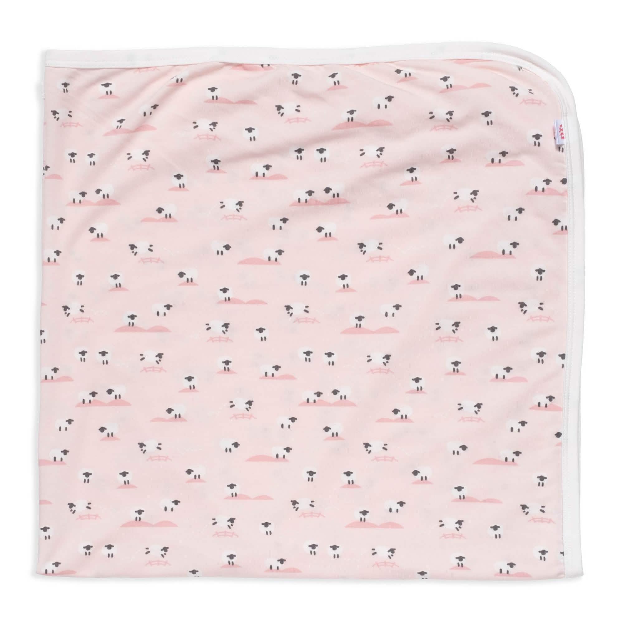 pink baa baa baby modal soothing swaddle blanket