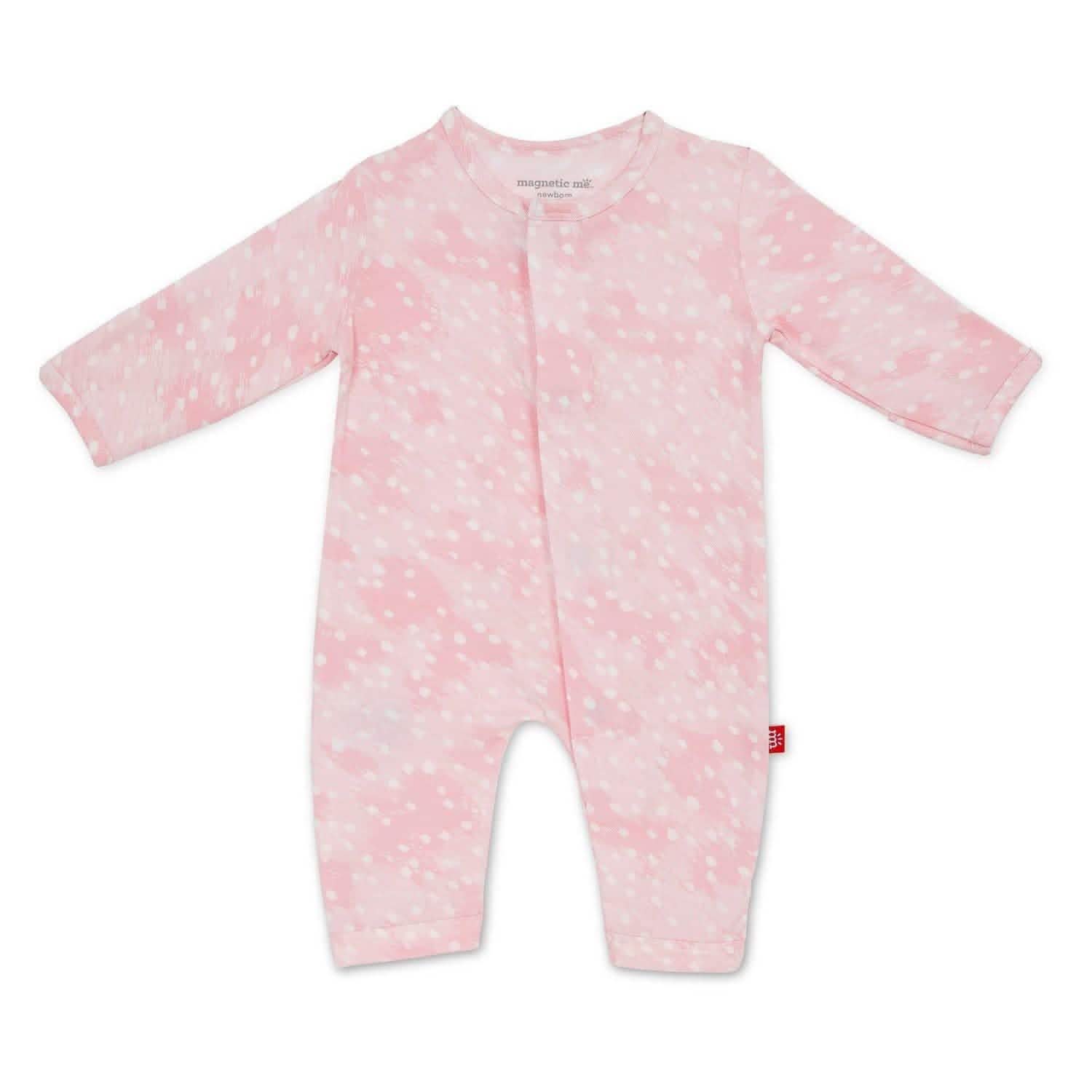 pink doeskin modal magnetic fuss free coverall