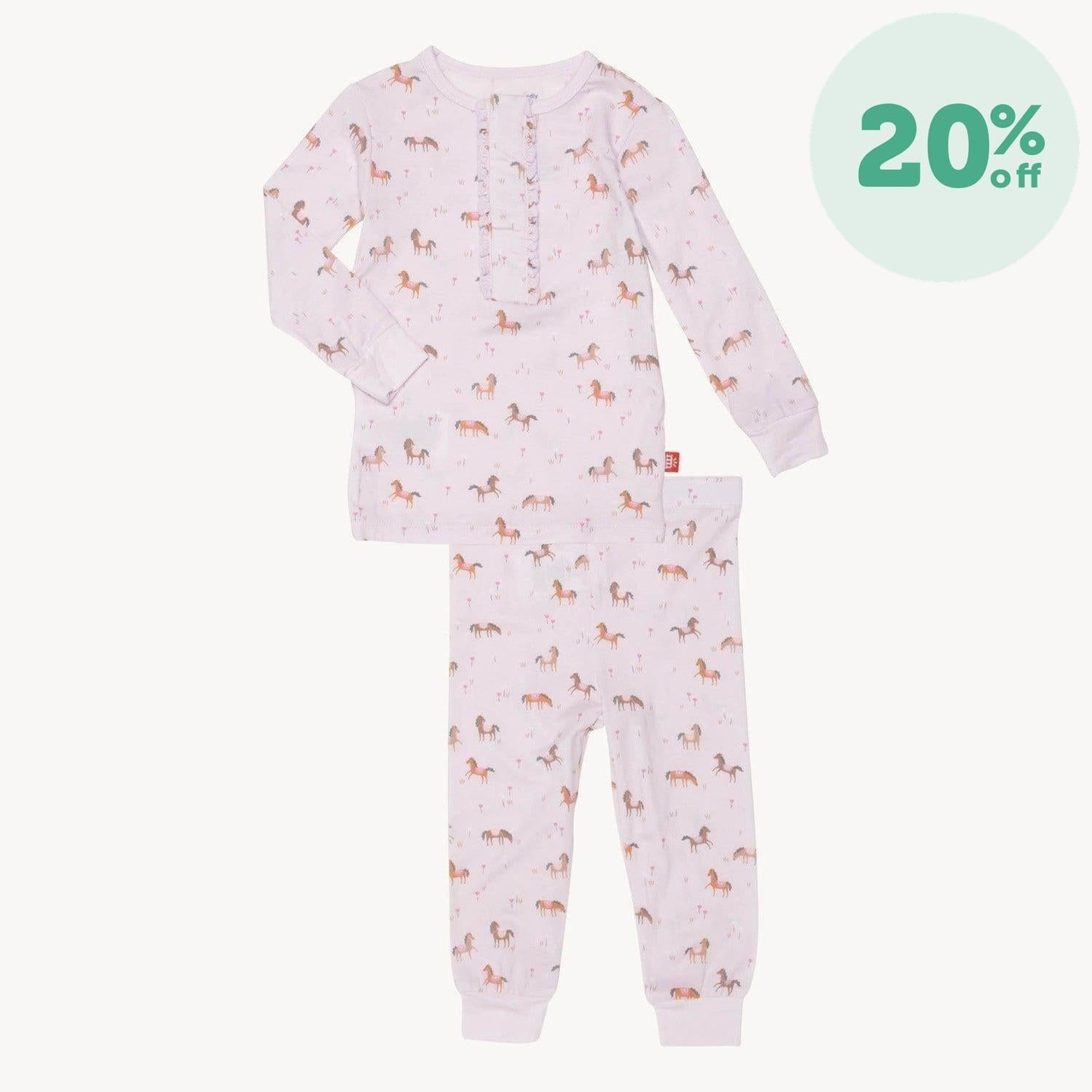 purple rein modal magnetic no drama pajama toddler long sleeve set - re-loved
