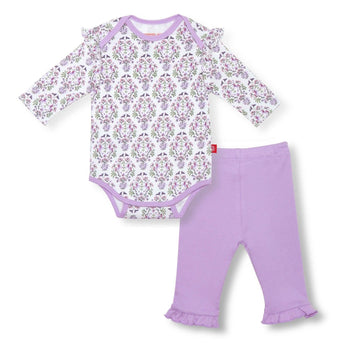unicorn dreams organic cotton magnetic bodysuit & harem pant - re-loved