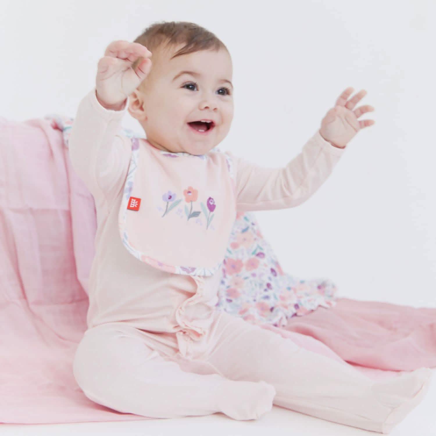 whistledon organic cotton magnetic stay dry infant reversible bib
