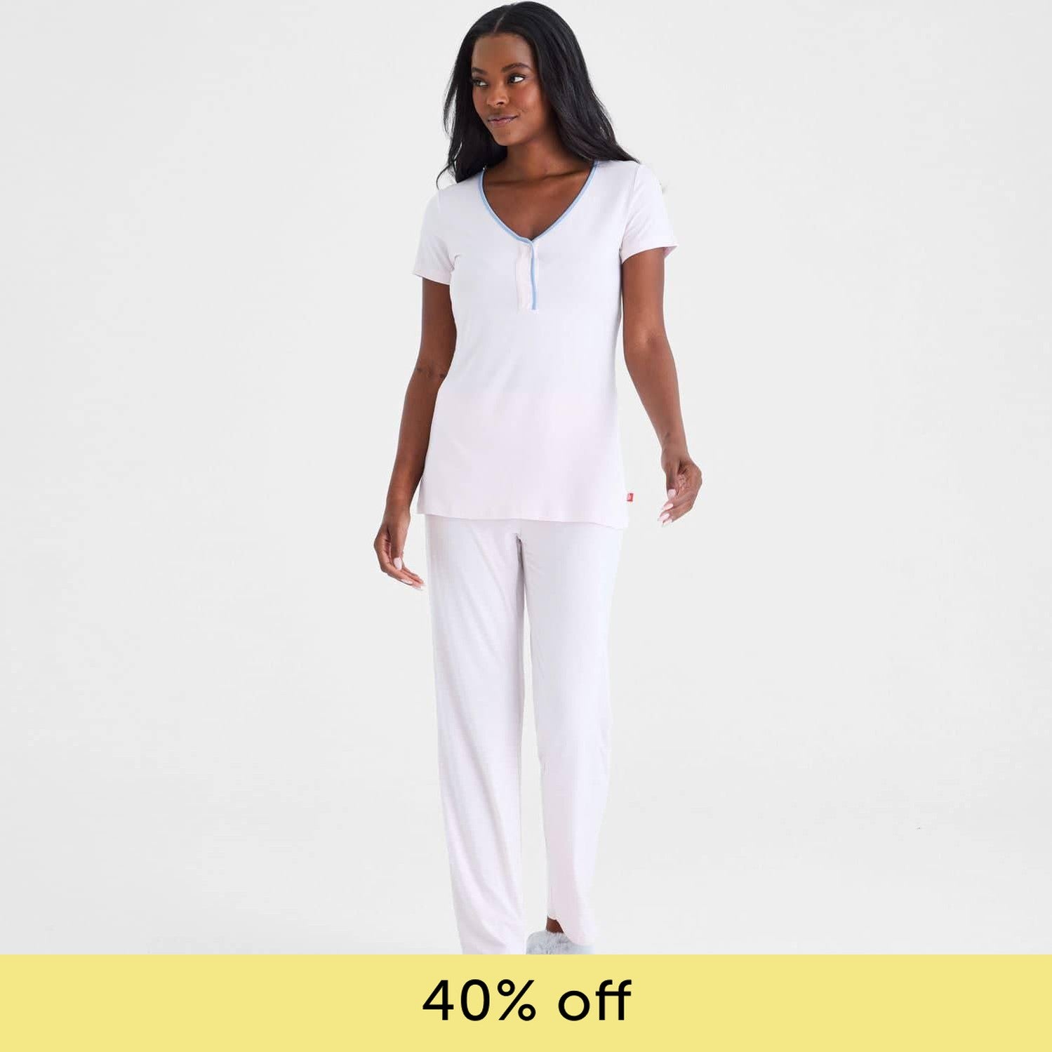 women's august sunrise modal magnetic signature short sleeve pajama set
