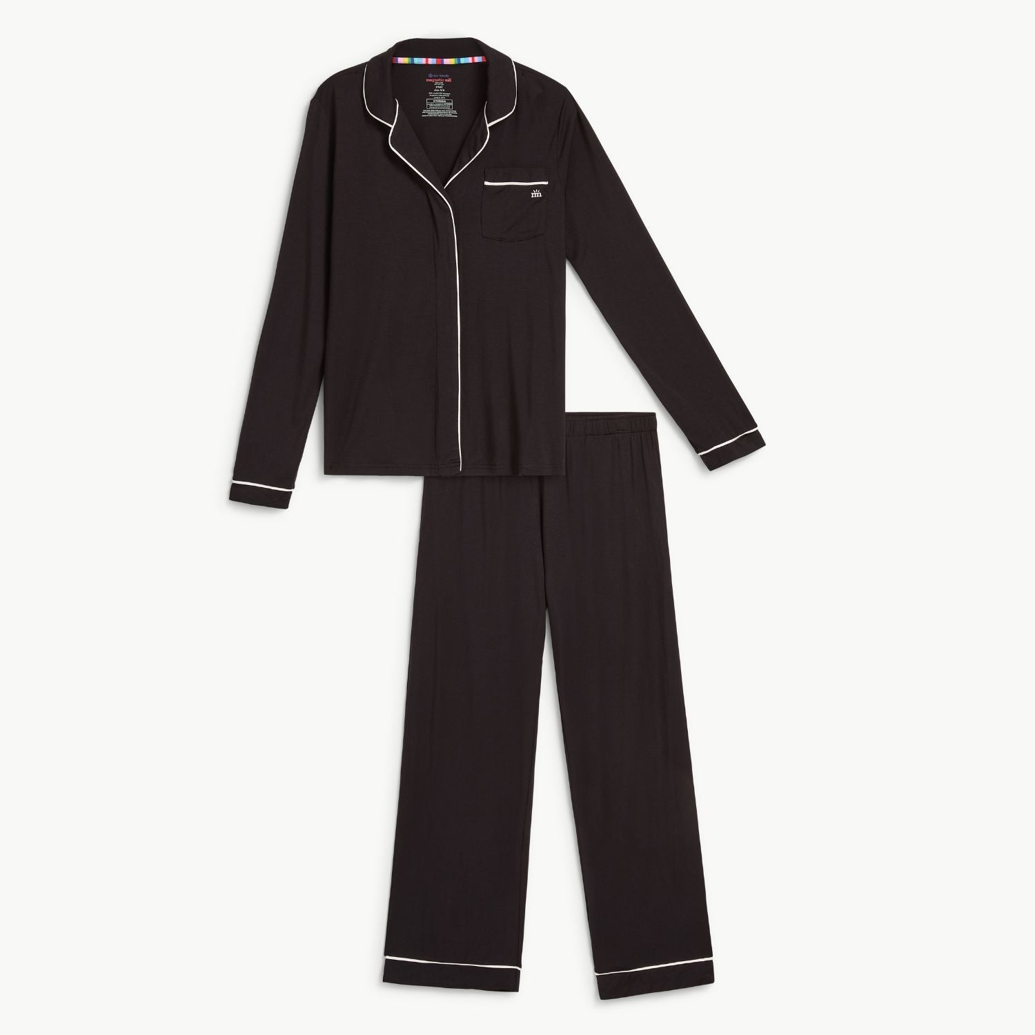 women's onyx modal magnetic classic with a twist long sleeve pajama set