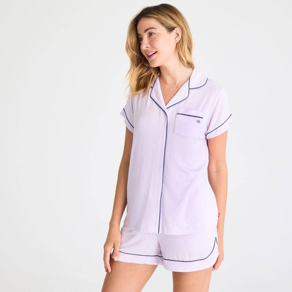 Lucky Brand Women's Pajama Set - Roll Sleeve T-Shirt and Shorts