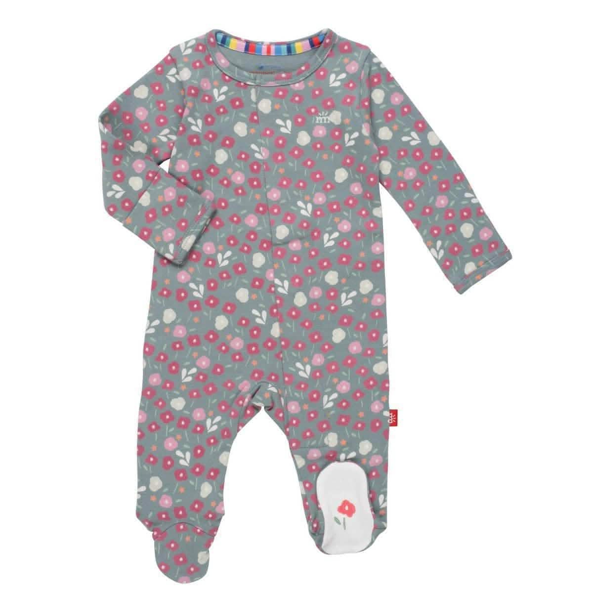 wren organic cotton magnetic parent favorite footie - re-loved