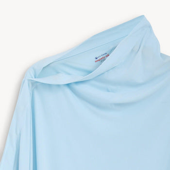 blue modal magnetic nursing poncho scarf