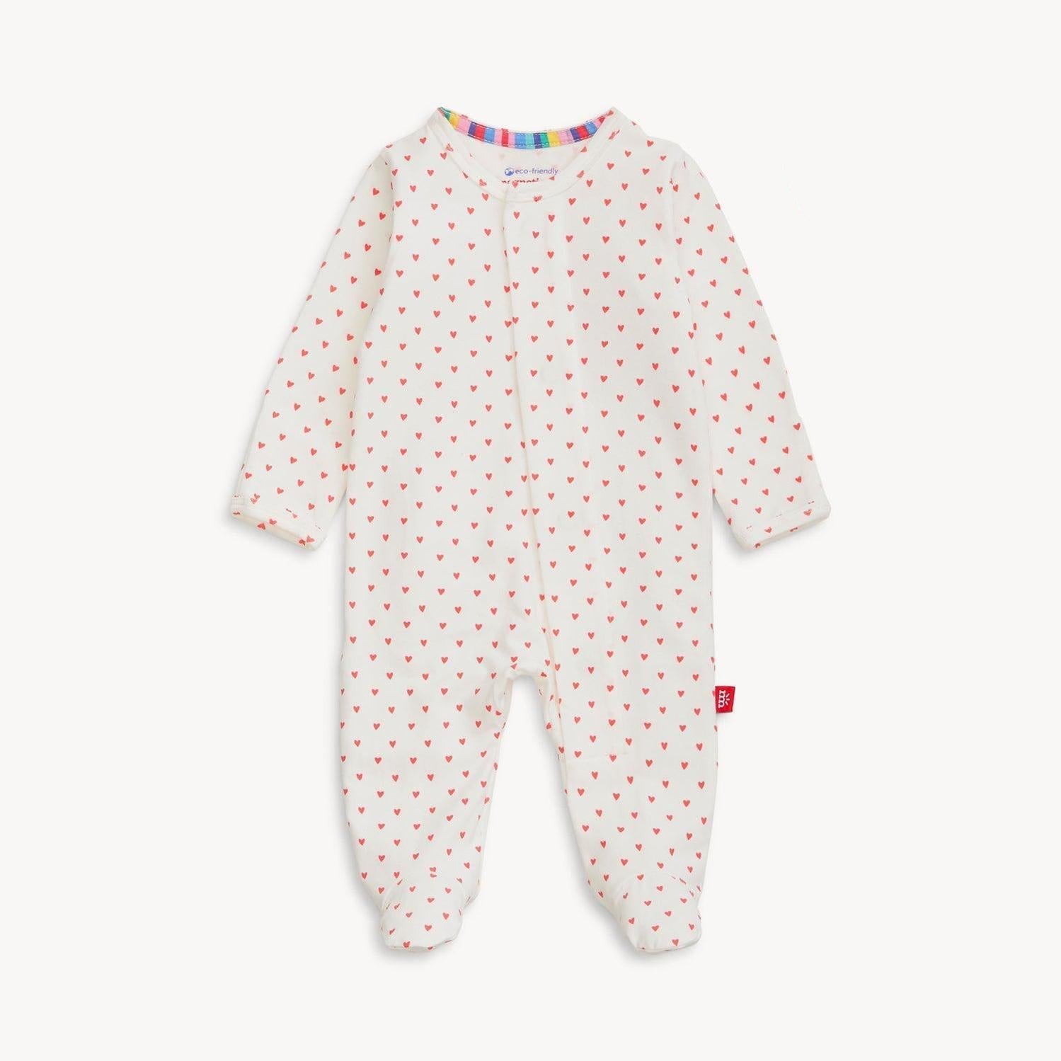ditsy heart cloudstretch magnetic parent favorite footie