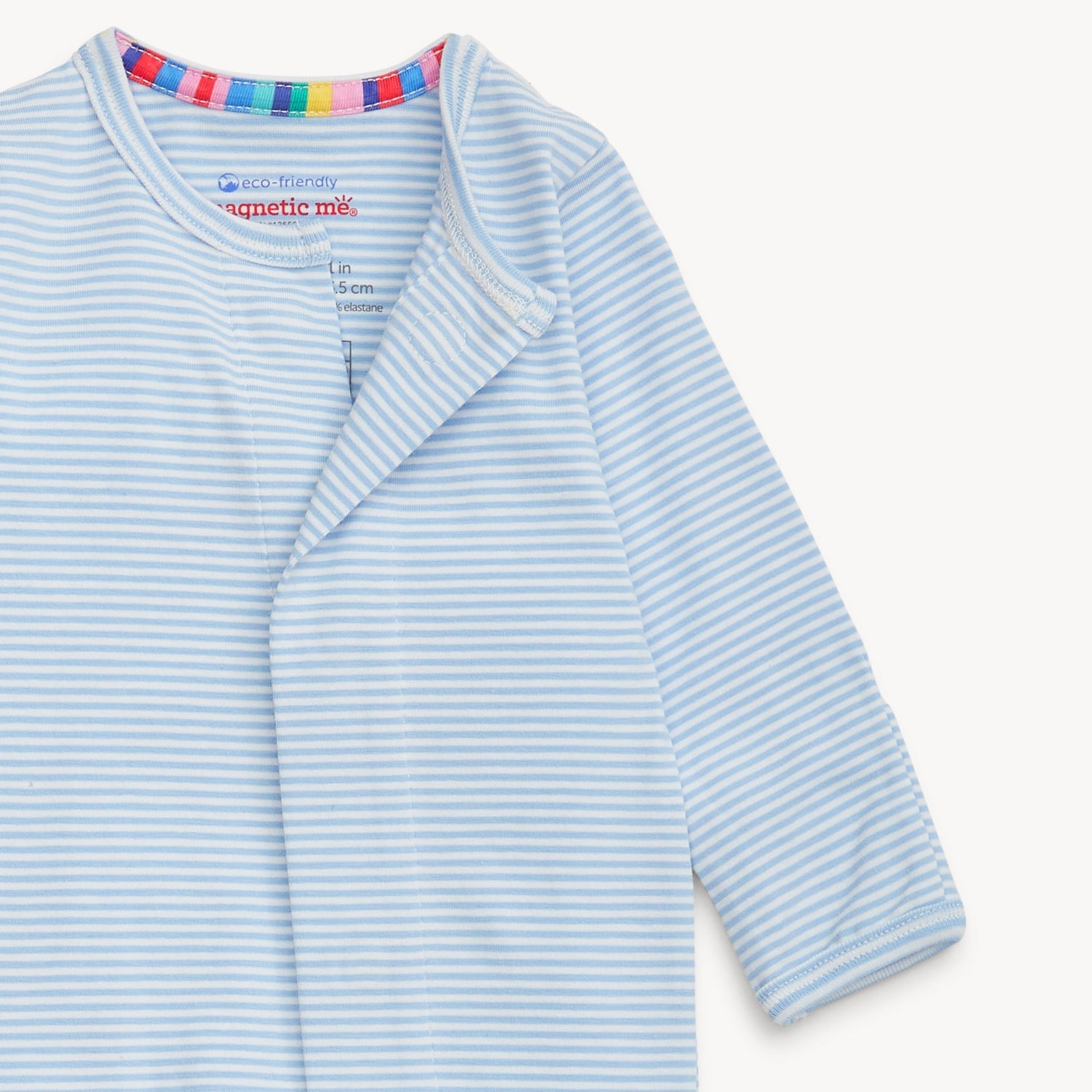 candy stripe yarn dye cloudstretch™ magnetic parent favorite footie - re-loved