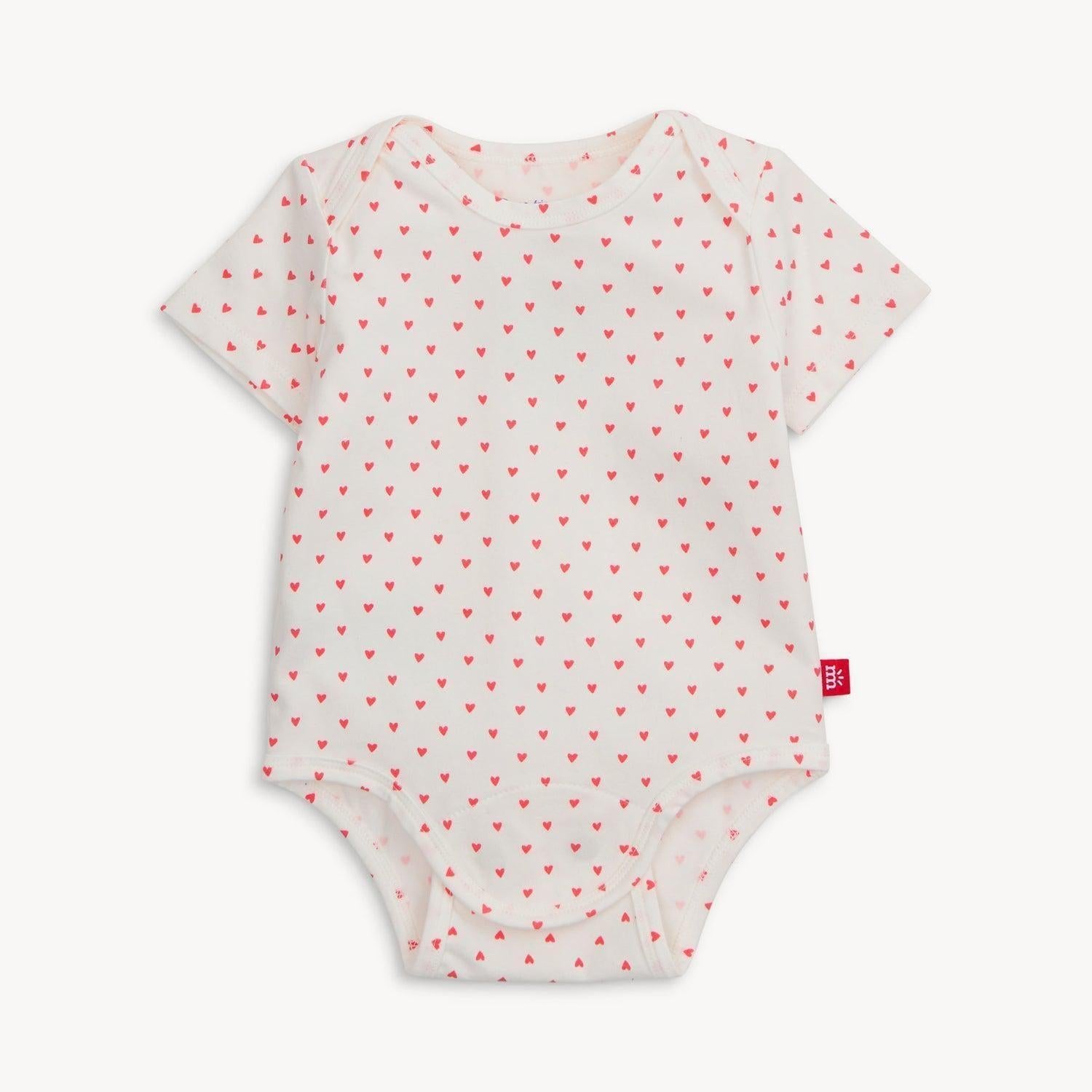 ditsy heart cloudstretch™ magnetic tiny tornado bodysuit - re-loved
