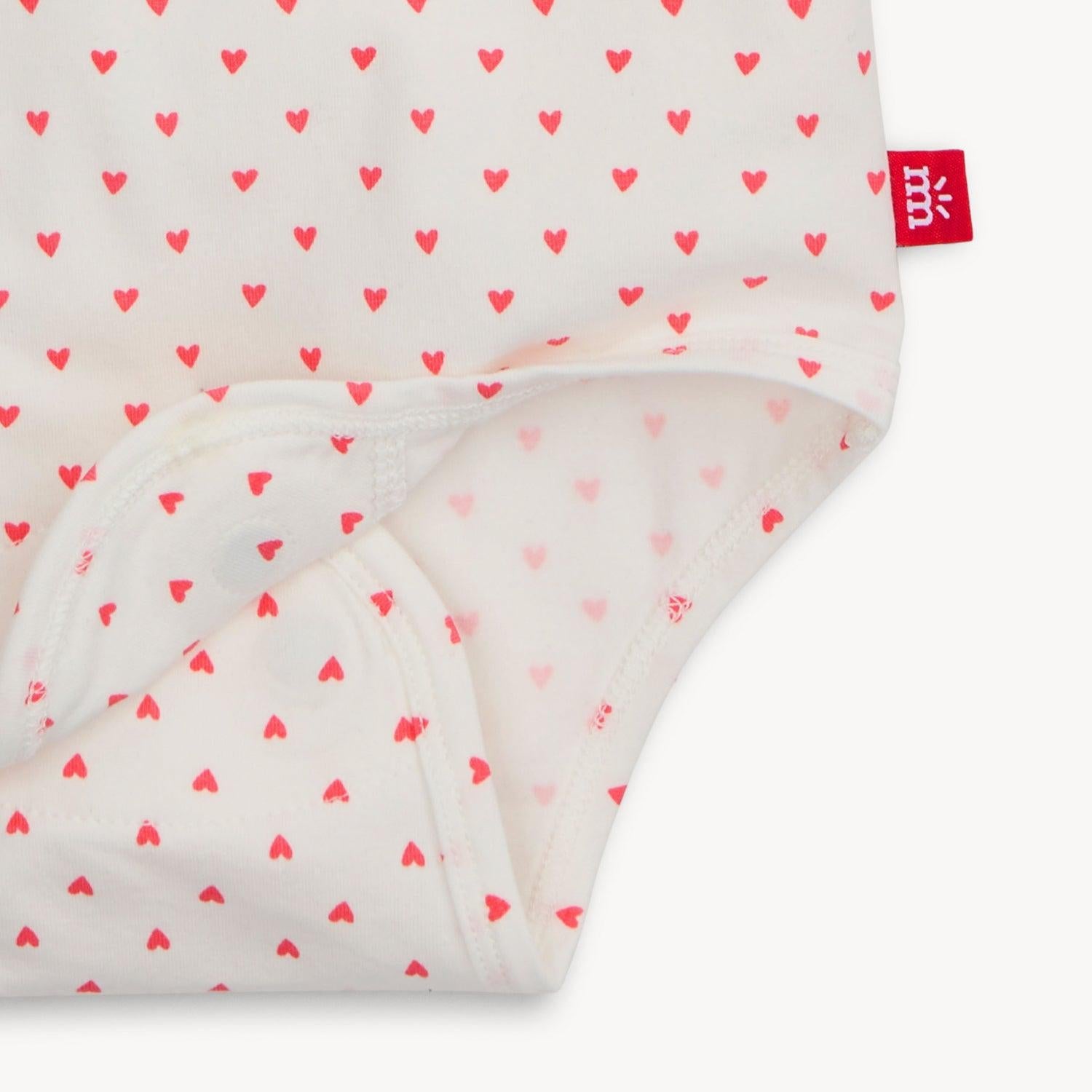 ditsy heart cloudstretch™ magnetic tiny tornado bodysuit - re-loved