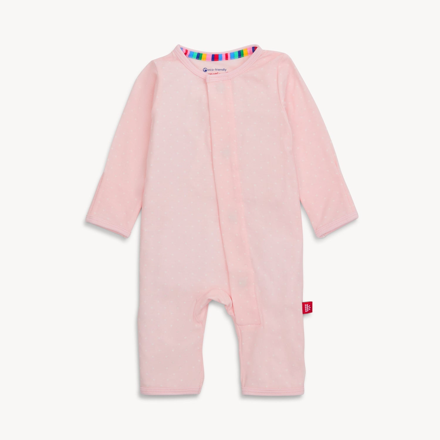 pin dot pink modal magnetic fuss free coverall