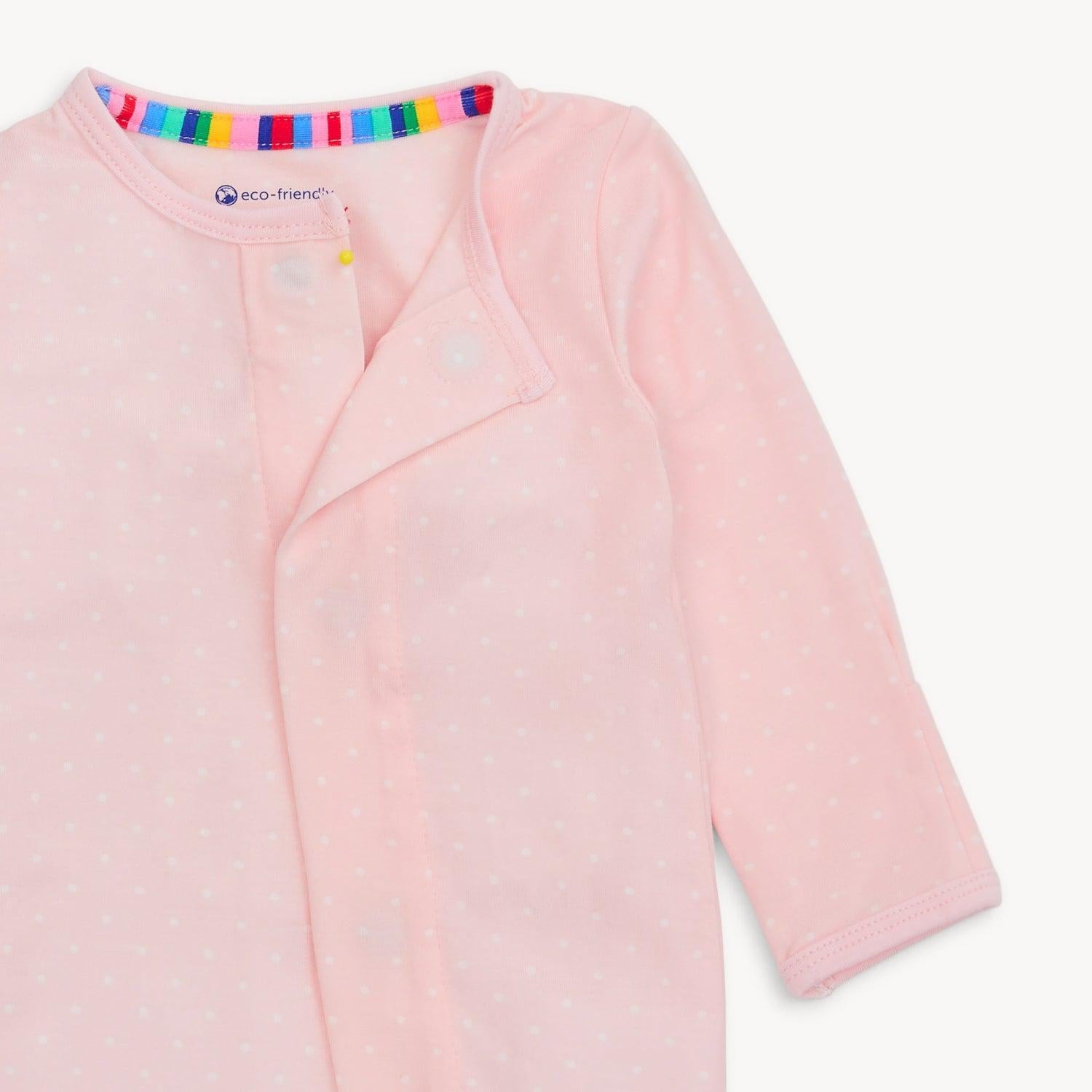 pin dot pink modal magnetic fuss free coverall