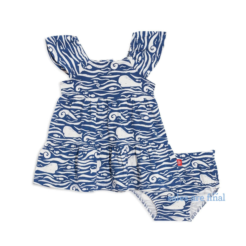 whale hello there modal magnetic dress and diaper cover - re-loved