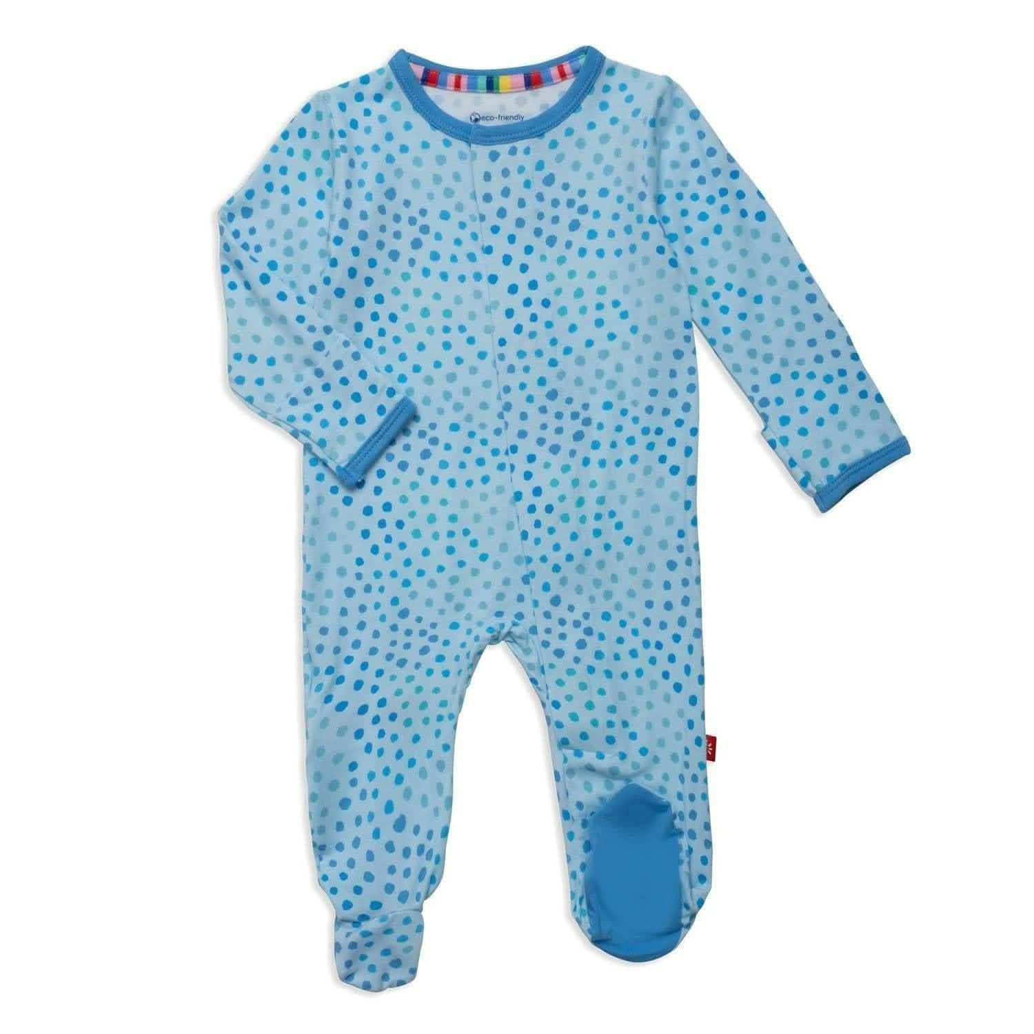 blue sparkle modal magnetic parent favorite footie - re-loved