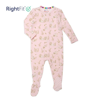 pink hoppily ever after RightFit™ magnetic parent favorite footie - re-loved