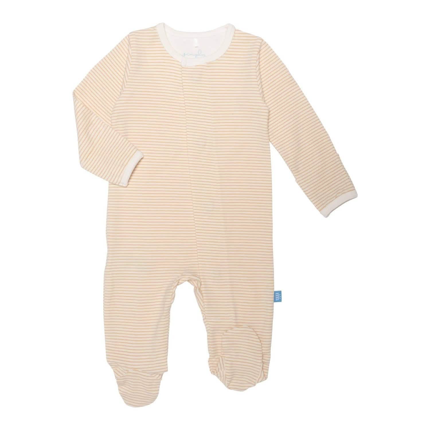 orange skinny stripe CloudStretch™ magnetic footie - re-loved