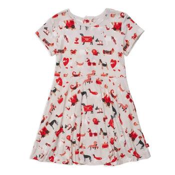 i chews you modal magnetic short sleeve twirl dress - re-loved