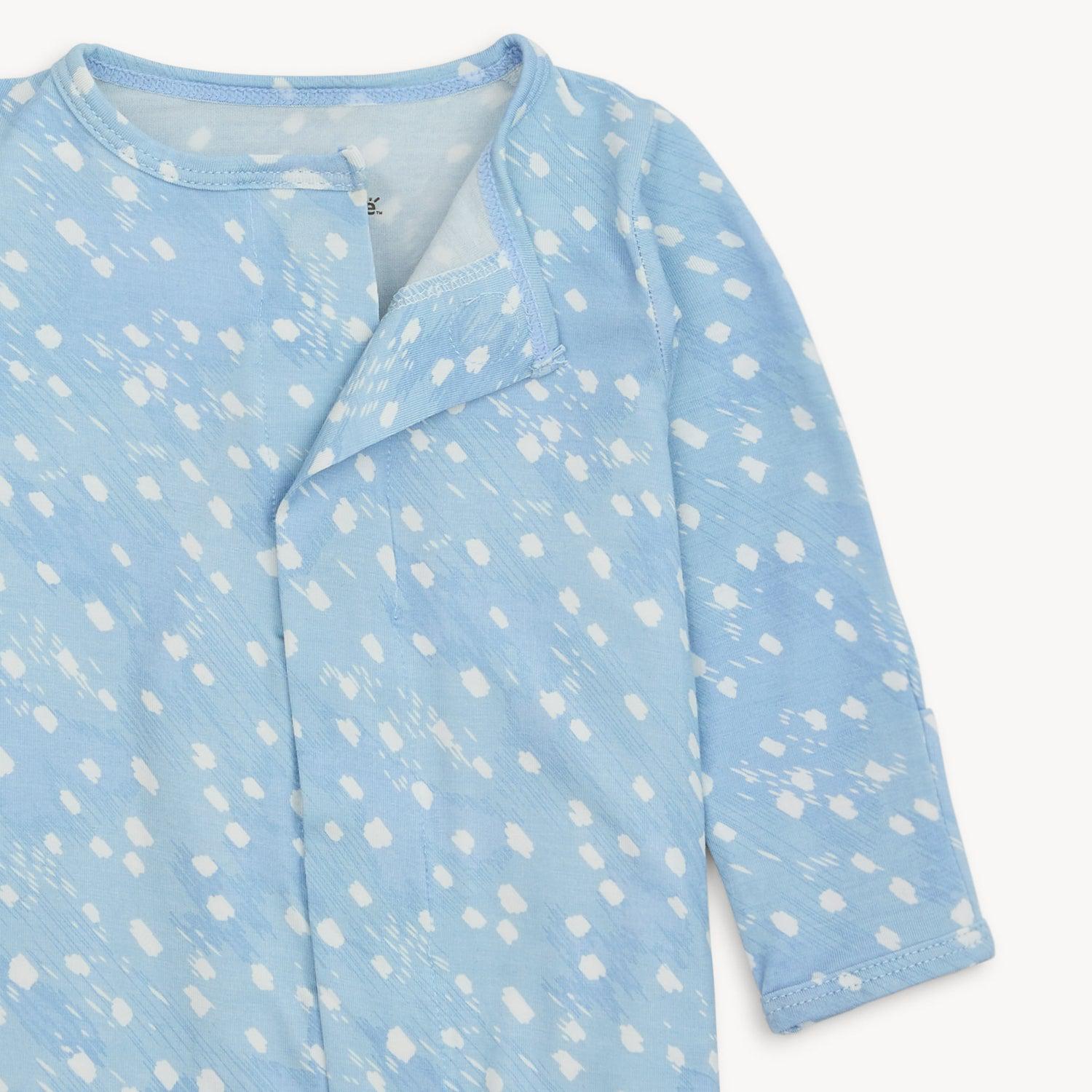 blue doeskin modal magnetic fuss free coverall - re-loved